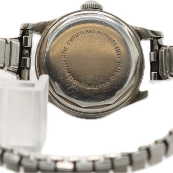 Vintage 25mm Mido Multifort Ladies Automatic Wristwatch 717 Swiss Steel